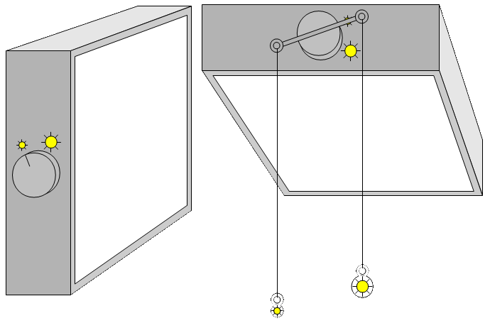 Two Power Lamp: Wall mount vs. Ceiling mount